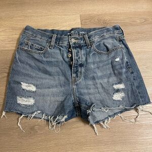Old Navy Blue Distressed Jean Shorts